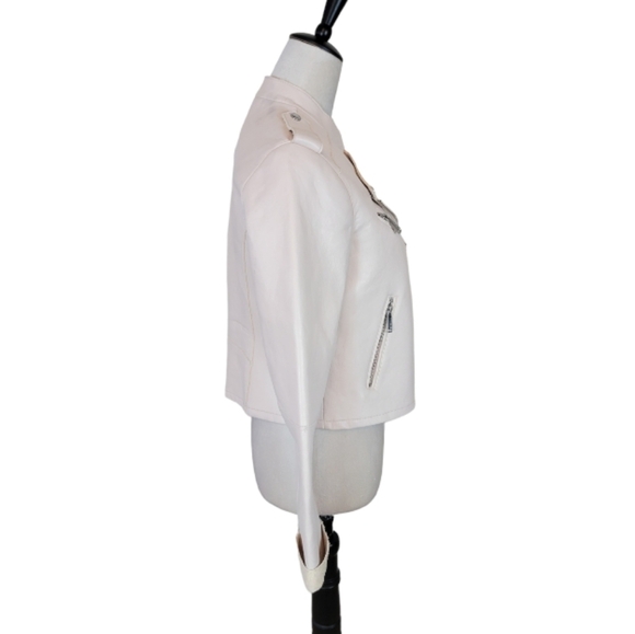 NWT BCBG Generation Faux Leather Motorcycle Jacket Size Medium - Picture 3 of 7